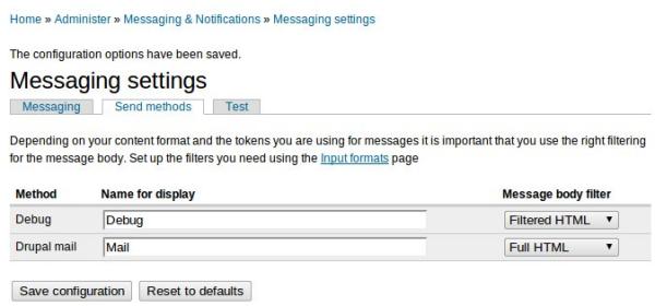 Configuring email formatting in Drupal while using Messaging & Notifications modules
