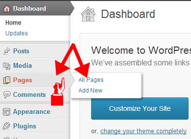 Wordpress-Dashboard