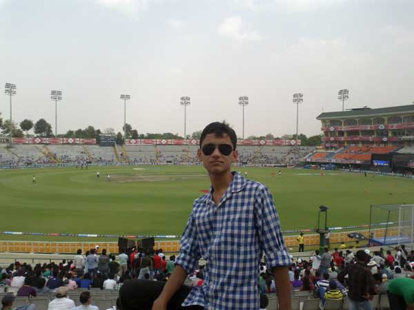 Cricket + IPL (16/Apr/2013) Happy, my nephew during an IPL match at PCA stadium Mohali