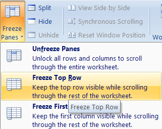 How-to-make-sticky-header-row-in-Excel